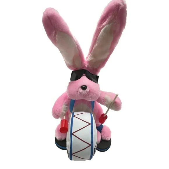 Vintage Energizer Bunny Pink Plush 21 inch tall 1989 Battery Rabbit Moves - Picture 3 of 12